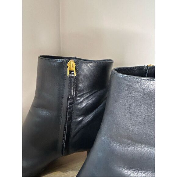 TORY BURCH BROOKE LEATHER ANKLE BOOTS - Picture 8 of 11